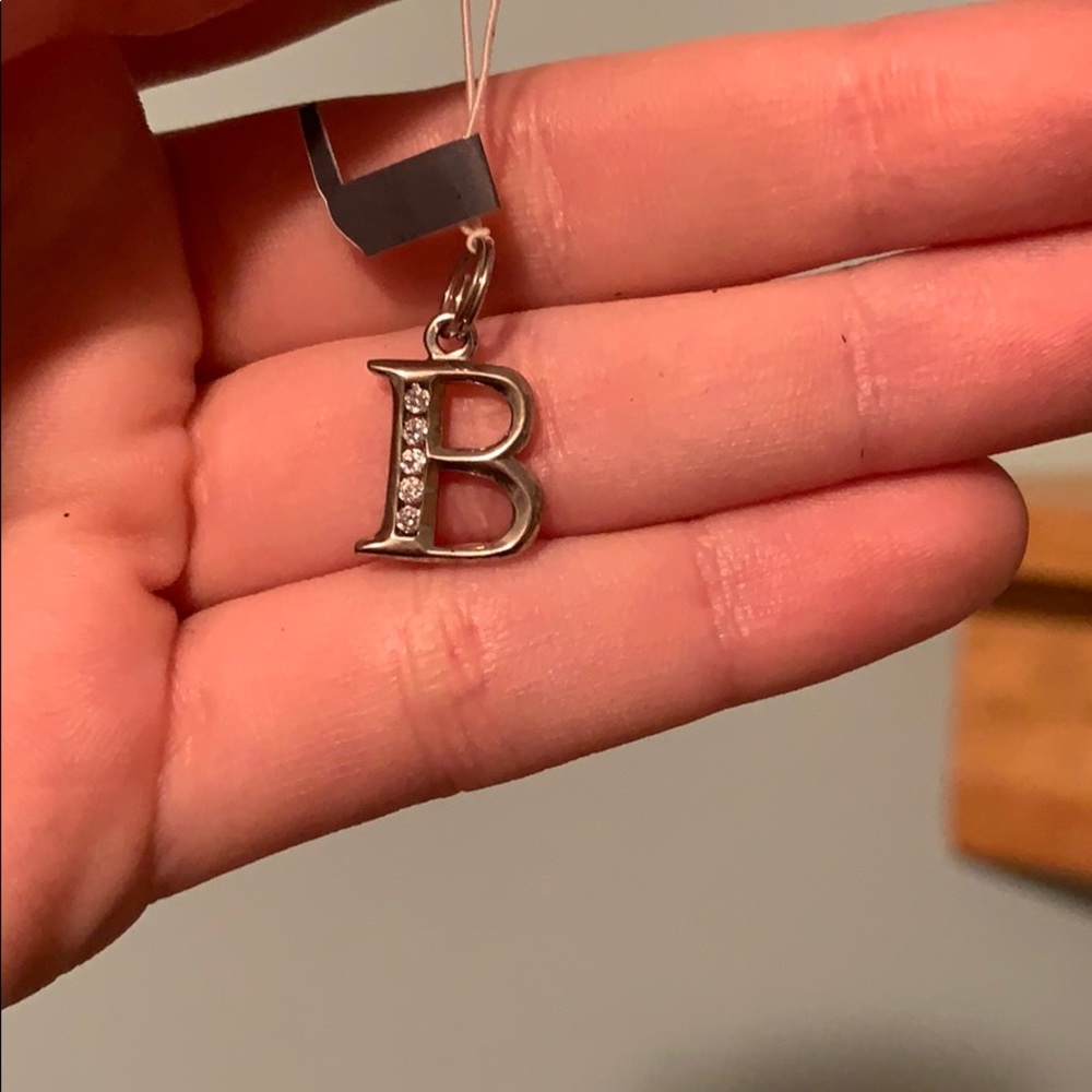 NWT Cubic Zirconia Letter “B” Necklace Pendant